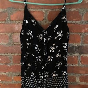 Black Floral Romper